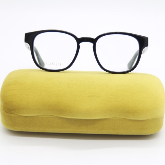 NEW GUCCI EYEGLASSES GG0927O 001 BLACK GREEN ROUND WOMEN’S GUCCI EYEWEAR GG0927O - Picture 2 of 12